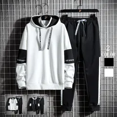スウェット パーカー 上下セット ジャージ メンズ トレーニングウェア スポーツウェア ランニングウェア 無地 カジュアル スポーツ アウター ズボン 8jpl768