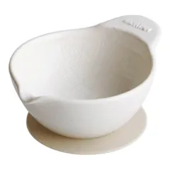 ごますり鉢 陶磁器 すべり止めシリコンシート付き 日本製 （ すりばち 陶器製すり鉢 擂鉢 擂り鉢 ごますり ゴマすり 小鉢 白 食洗機対応 電子レンジ対応 キッチン用品 キッチン雑貨 キッチン小物 台所用品 キッチングッズ ）