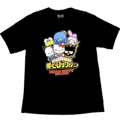ヒロアカ×サンリオコラボ Tシャツ Lサイズ ブラック 半袖 古着