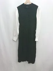 ◇ ⊇ NATURAL BEAUTY BASIC ナチュラルビューティーベーシック 長袖 膝下丈 ワンピース サイズM ブラック系 レディース E  【1501160032218】