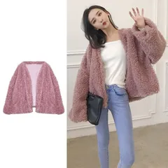 ボアブルゾン レディース ボア ボアコート ボアジャケット ボアブルゾン コート ジャケット 長袖 もこもこ ふわふわ 防寒 カジュアル おしゃれ ゆったり 暖かい 秋冬 yg183yg183