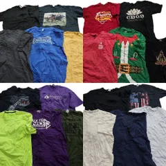 古着卸 まとめ売り カラーmix プリント 半袖Tシャツ 20枚セット (メンズ XL ) ナイキ 乗り物 星条旗 中古 古着 MY9702