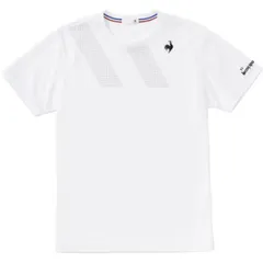 le coq sportif ルコック ソレイユ ゲームシャツ ホワイト O QTMVJA90 WH | スポーツ スポーツ用品 メンズ 男性 テニスウェア トップス シャツ ゲームシャツ ソレイユ メッシュ素材 トリコロール刺繍 UVカット 吸汗速乾 テニス