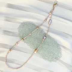 淡水パールマスクチェーン ピンクパールゴールドロングネックレス真珠アクセサリー