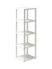 【特価セール】(like-it) 靴収納 シューズラック ライクイット スリム 5段 約幅23.8x奥28.5x高93cm ホワイト 日本製 CUBE ショートブーツ収納 省スペース ブーツ収納ラック 組み立て簡単 玄関収納