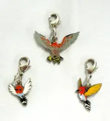 【中古】キーホルダー・マスコット(キャラクター) 661.ヤヤコマ＆662.ヒノヤコマ＆663.ファイアロー 全国ずかんメタルチャーム(3個セット) 「ポケットモンスター」 ポケモンセンター限定