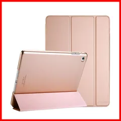 【在庫処分】フォリオ保護ケース スタンド 半透明フロスト 超スリム バックカバー 対応端末：Apple スマート iPad iPad Air Air 9.7 2(2014発売)ケース 第2世代(A1566 ProCase A1567)-ローズゴールド