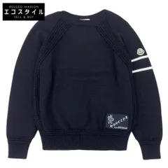 未使用級 希少 カシミヤ混 モンクレール ニット 総柄 ドット絵 黒 ブラック 未使用級 希少 カシミヤ混 モンクレール ニット 総柄 ドット絵
