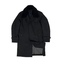 J.PRESS ジェイプレス ボア付き 裏アンゴラ混 ロング チェスターコート M/ブラック/比翼