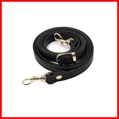 フ ォ ロ ー 割☆彡調節可能 ショルダーベルト ショルダーバッグ ひも レザー バッグ修理 カバン 交換用 持ち手ストラップ バッグ ショルダースト 単品 ショルダー ラップ ショルダーストラップ バッグ用 約120cm… [YINKE] (ブラック+ゴール