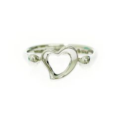 【中古】【箱付き】 TIFFANY&Co. ティファニー シルバー オープンハート リング 2.7g 925刻印 414015 リング・指輪