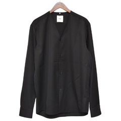 OAMC　オーエーエムシー　2020AW　SPIRIT SHIRT WOOL DRILL　ノーカラーウールシャツ　OAMR061625 OR205100　8054000210299