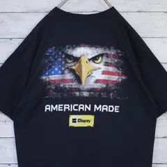 美品 ポートアンドカンパニー CLOPAY アメリカ 企業系 両面プリント イーグル ラバープリント バックプリント ヘビーウェイト 肉厚 半袖Tシャツ s/s tee メンズ XL ブラック 黒 20202625