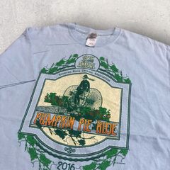 US古着 GILDAN ギルダン Pumpkin Pie Ride 自転車 XL ライトブルー
