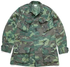 60s 米軍 U.S.ARMY ERDL グリーンリーフカモ ジャングルファティーグジャケット S-L★ビンテージ ミリタリー 4th リップストップ