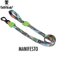 zee.dog ジードッグ LEASH/リード MANIFESTO(マニフェスト) サイズS (小型-中型犬用) 999486　 Zee.Townコレクション 