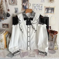 Ank Rouge レース衿ブラウス