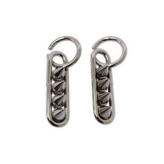【美品】  JUNYA WATANABE COMME des GARCONS / ジュンヤワタナベ | スタッズ フープ イヤリング | シルバー | レディース
