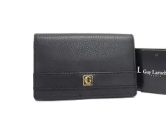 ■美品■ Guy Laroche ギラロッシュ レザー カードケース カード入れ パスケース 名刺入れ 紳士 ビジネス メンズ ブラック系 DJ2382のサムネイル