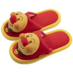 【新品・2営業日で発送】ニッポンスリッパ アンパンマン 子供外縫いパイルマスコット レッド 0 240201