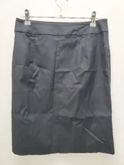 ◇ ◎ ●未使用● NATURAL BEAUTY BASIC ナチュラルビューティー 膝丈 台形 スカート サイズL ネイビー レディース P  【1406240027156】