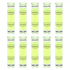 uxcell 円筒形バブルレベル 9.5x40mm ミニブルズアイ水準器 カメラ三脚 望遠鏡 ワークショップ ターンテーブル 写真フレームの水平出し用 10個 緑