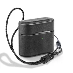 【特価セール】スタイリッシュで機能的なAirPodsケース - 前面LEDランプが見 ワイヤレス充電対応 耐衝撃 全面保護 カバー エアーポッズプロ用 イタリアンレザー ケース本革 エアーポッズプロ ケース AirPods X-PANDA
