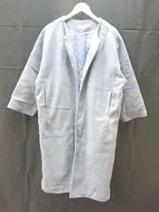 ◇ emi+ エミプラス 裏地キルティング 綺麗め シンプル 長袖 コート サイズ表記なし ブルー レディース E  【1303270000565】