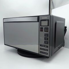 【美品】電子レンジ 18L フラットテーブル アイリスオーヤマ ミラーガラス MO-FM1804-B