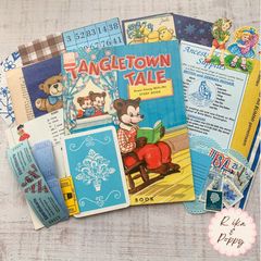 ヴィンテージ 紙モノ 素材 おすそ分けパック 小さな洋書絵本