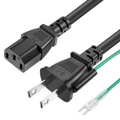 【人気商品】ACコンセント コネクター パワーコード AC電源ケーブル 電源変換ケーブル・アダプタ 3ピンソケット(メス)⇔2ピンプラグ(オス) アース線付き トラッキング対策 POWSEED ストレートタイプ 定格7A-125V 2m