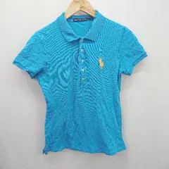 ◇ ⊂ ラルフローレン 高級品 半袖 ビックポニー サイズL ライトブルー系 レディース メンズ E  【1507250003403】