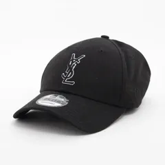 （国内正規品・美品）サンローランパリ　new era cap ブラック　キャップ SAINT LAURENT サンローラン New Era ニューエラ YSL ロゴ刺繍 6パネル