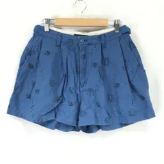 ネネット/Ne-net★麻/リネン＆コットン/総柄/フィッシュ柄/ショートパンツ【レディース1/青系】ホットパンツ/ズボン/Pants/Trouser◆sBH903<sale>のサムネイル