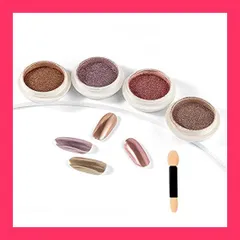 【スタッフおすすめ！】ミラーネイル ネイルパウダー 6色セット ネイル パウダー ピンク ゴールド メタリックパウダー ジェルネイル メタリックネイル ミラーパウダー