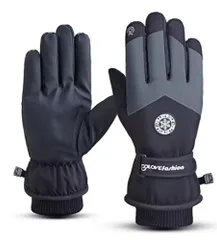 手袋 グローブ バイク レディース 防水 作業用 通勤 自転車 防寒 保温 厚手 防風  黒黒P_3