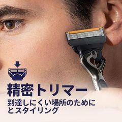 COOLHILL ジレット 替刃 プログライド 電動 替刃 5枚刃 フレックスボール 5+1 ピンポイント トリマー 髭剃り ひげそり カミソリ プログライド フュージョン 互換 (ブラック 8個) 1
