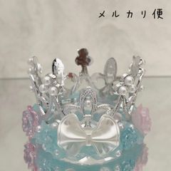 SEVENTEEN セブチ　carat棒　カラット棒  ティアラ　クラウン　デコ　ファルファッレ　水色　ローセレ　リボン　バラ