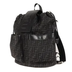 美品 FENDI フェンディ バッグ 23SS ストライク ミディアム ブラック FF ファブリック バックパック 7VZ056 AG0M 229-0501 ズッカ リュック 2WAY ブラック グレーミディアム イタリア製 ブランドのサムネイル