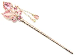 簪 かんざし 一本 和装 アンティーク 着物 髪飾り ピンク 花 チューリップ