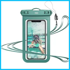 【人気商品】YOSH 防水ケース スマホ用 最大6.8インチ対応 Iphone 12mini 12シリーズ Android携帯 に対応 IPX8 お風呂用 水中 撮影 タッチ可 顔認証 風呂 水泳 釣り 海 プール 旅行 雨 緑