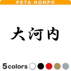 カッティングステッカー 大河内 苗字 名字 姓 名前 ぺた本舗
