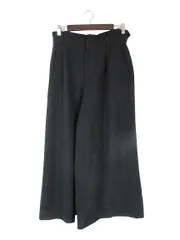 ニコアンド Niko and.. パンツ ワイド ガウチョ ウエストゴム タック 無地 チャコールグレー size4