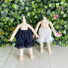 JANAYA ハンドメイド　オビツ11服　かぼちゃパンツ　黒色と白色　2点セット