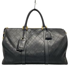 CHANEL(シャネル) ボストンバッグ ビコローレ 黒 レザー