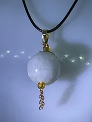 天然翡翠ヒスイ A商品 ビーズペンダントネックレス3366-1/2