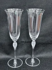 中古品　HOYAクリスタル　シャンパングラス　2客セット