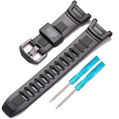 Casio Protrek PRG-130-1V | PRW-1500-1V | PRW-1500J-1 | PRW-1500J-1 – Unisex Watch Accessory, 18mm Replacement Resin Strap, 21mm [Black/M/Black Buckle]