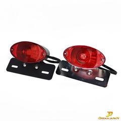 バイク テールランプ ビンテージテール クラシック / 汎用/ ナンバーステー【シルバー・ブラック選択】/ SR / TW / FTR / DS 【c160】