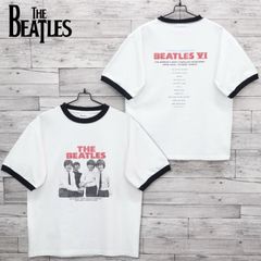 新品 メンズ The Beatles ビートルズ 半袖 Tシャツ 半袖Tシャツ ティーシャツ プリント ロゴ ツアーTシャツ バンドTシャツ ロック リンガー ワイドシルエット ユニセックス レディース 白 ホワイト